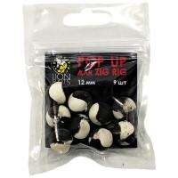 Бойлы Lion Baits плавающие для Zig-Rig двухцветные бело-черный 12мм