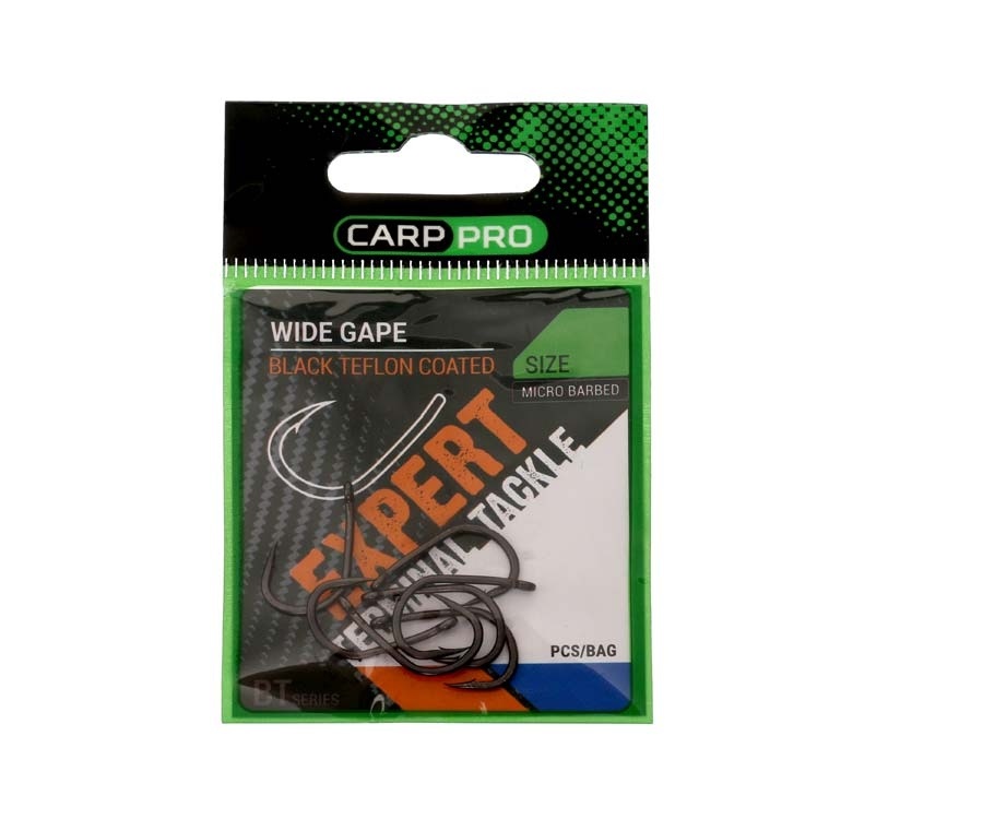 Крючки CARP PRO Black Teflon Wide Gape 1