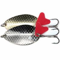 Блесна шумовая Namazu Iron-J 24гр. цвет 01-02 (серебро-латунь)