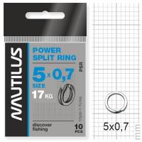 Кольцо Nautilus заводное усиленное Power split ring 5х0,7мм тест 17кг