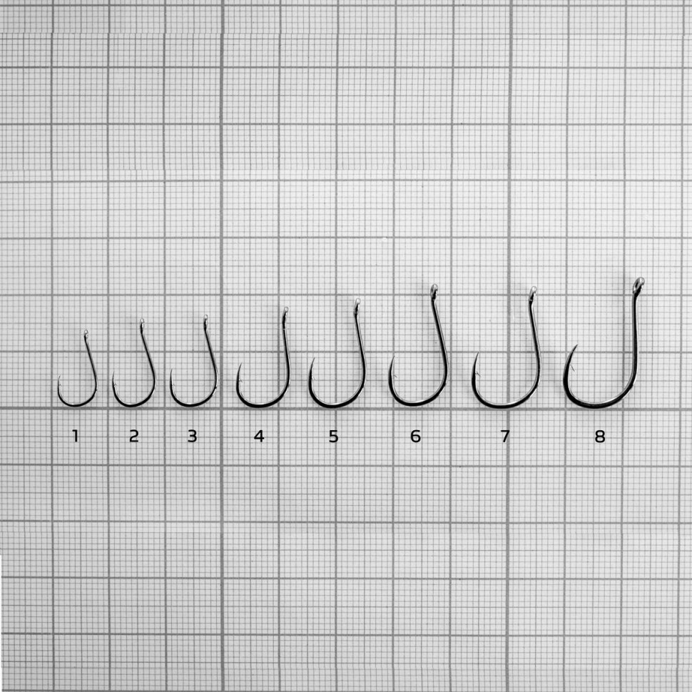 Крючок Helios Chinu с кольцом №8 цвет BC (10 шт) HS-CH-8 2