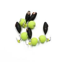 Мормышка вольф. безнасадочная ЯМАН Овсинка с медной коронкой, d-3 мм, вес 0,7 г, с жёлтым неоновым