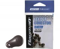 FLAGMAN Коннектор фидерный для поводка Flagman (Big+Small) Brown 10шт