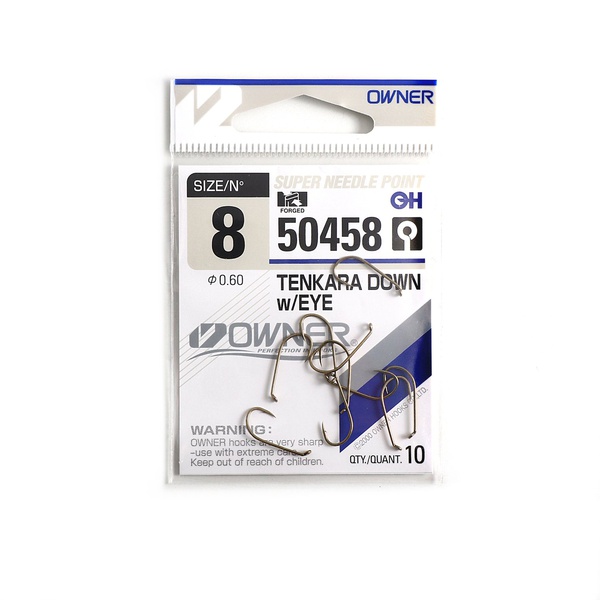 Крючок одинарный Owner Tenkara Down w-eye brown №8