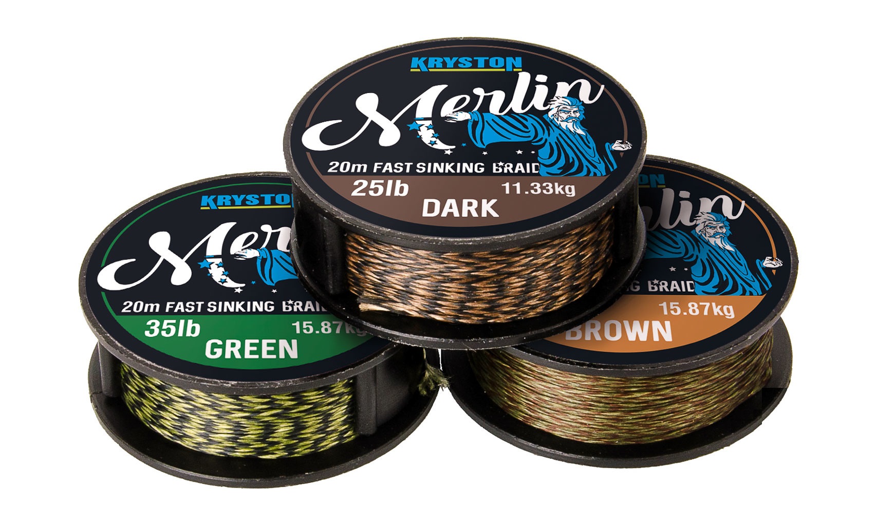 Kryston быстро тонущий мягкий плетеный поводковый материал Merlin 20м