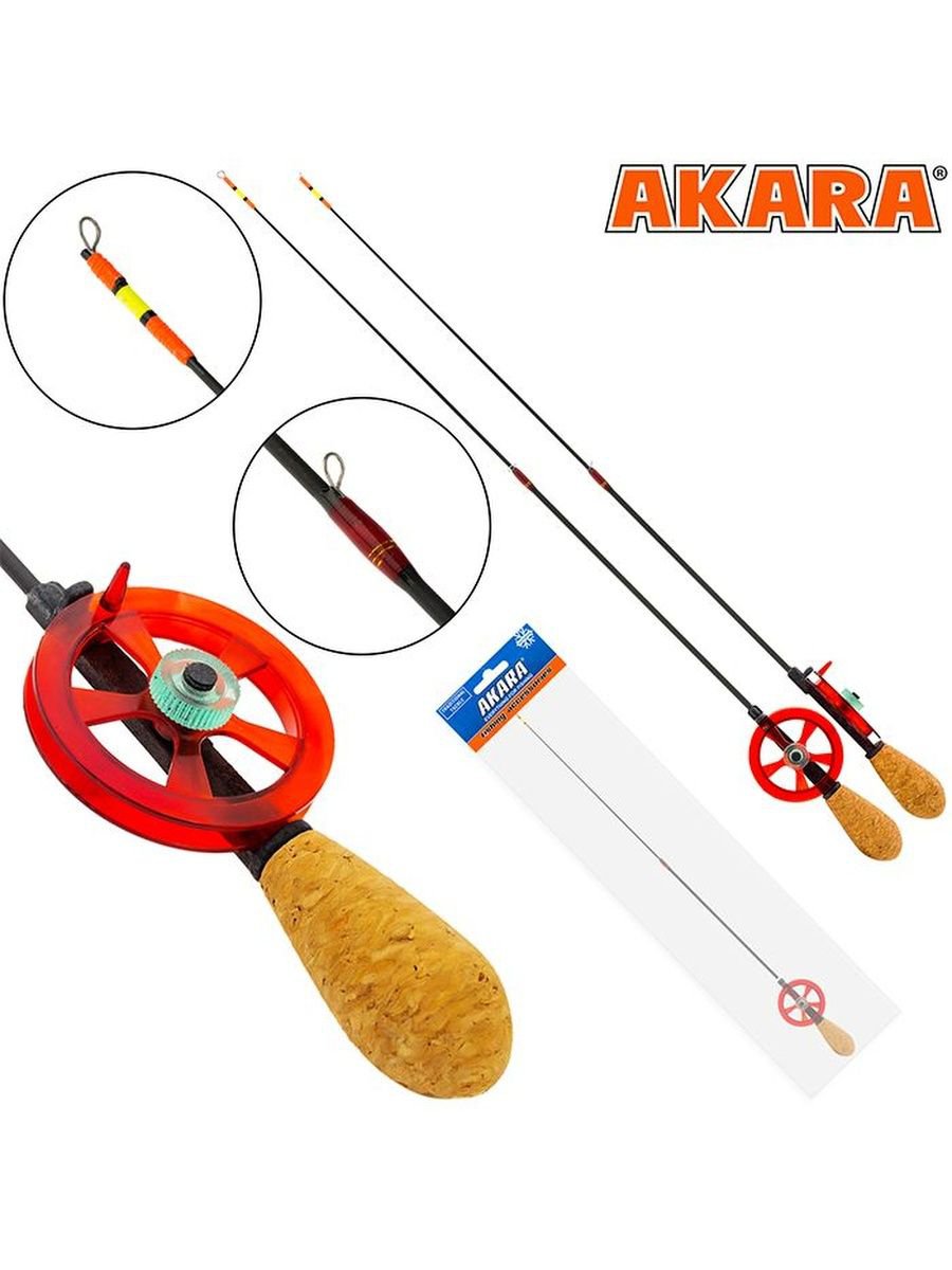Удочка зимняя Akara HFTC-1C с катушкой (хлыст моно жёсткий Hi Carbon) 3