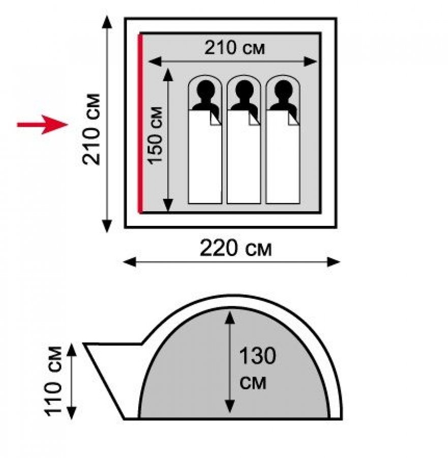 Tramp Lite палатка Wonder 3 1
