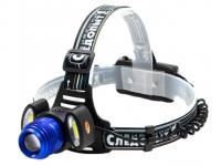 Фонарь налобный Сибирский Следопыт Лайт (1 LED + 2 COB, zoom, 220В) (PF-PFL-HL36)