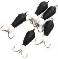 Мормышка вольф безнасадочная Яман Черт с петлей длинный (2г) бисер флуор.