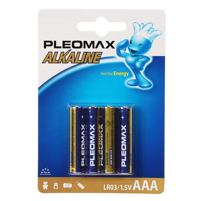 Батарейки Pleomax LR03-4BL Alkaline 1