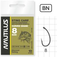 Крючок Nautilus Sting Carp Curved Shank S-1148BN № 8
