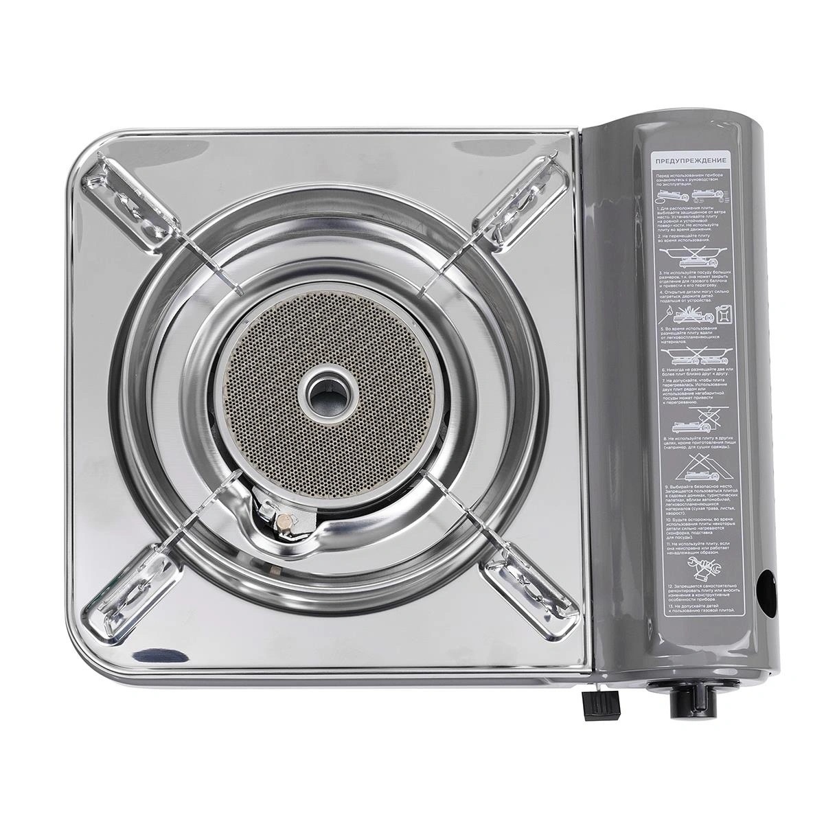 Плита газовая портат. в кейсе, горелка керамическая, ветрозащита (N-MS-3500CS) NISUS 2