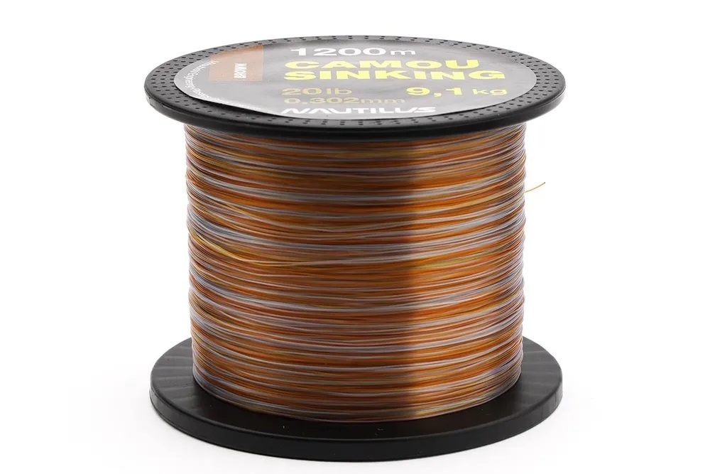Монофильная леска для рыбалки Nautilus Camou Sinking line по 1200 м; 0.302 мм