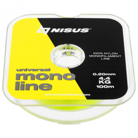 Леска NISUS MONOLINE Fluorescent Yellow 0,20 мм