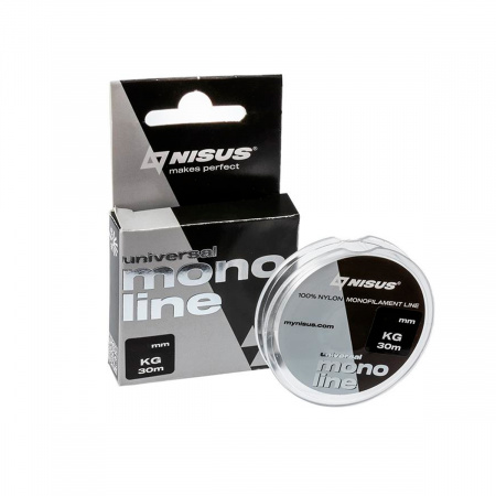 Леска Nisus Monoline Universal (30м нейлон) 0,25 мм